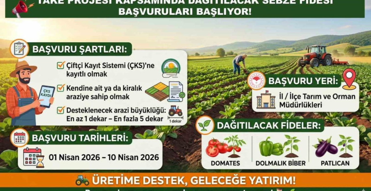 Siirt'te Ücretsiz Sebze Fideleri İçin Başvuru Dönemi