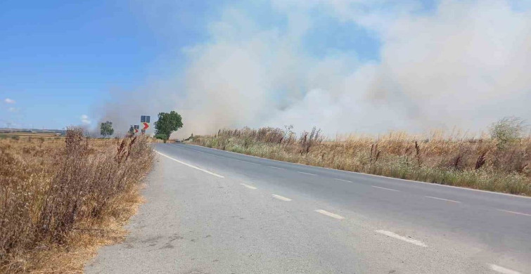 Silivri’de tarla yangını: polis vatandaşları evlerini boşaltmaları için uyardı