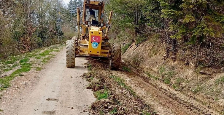 Sinop Kırsalında Yol Çalışmaları Devam Ediyor