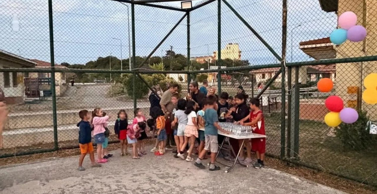 Sinop'ta çocuklar açık hava sinemasında buluştu