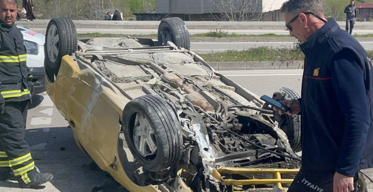 Sinop'ta Takla Atan Otomobilde Bir Kişi Yaralandı