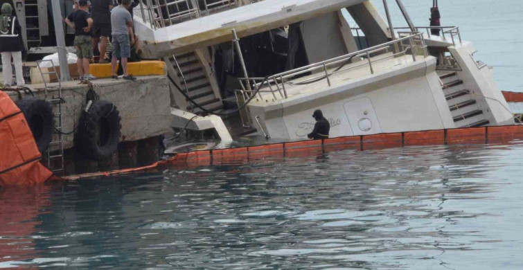 Sinop'ta yan yatan lüks yat için kurtarma çalışmaları sona yaklaşıyor