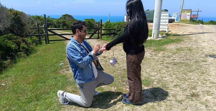 Sinop'un İnceburun'unda Evlilik Teklifi