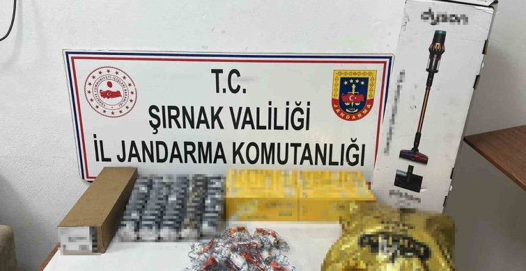Şırnak'ta jandarma ekipleri 18 milyon 764 bin liralık kaçak malzeme ele geçirdi