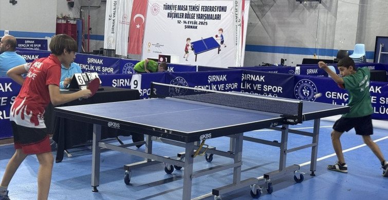 Şırnak'ta Masa Tenisi Küçükler Bölge Şampiyonası Tamamlandı