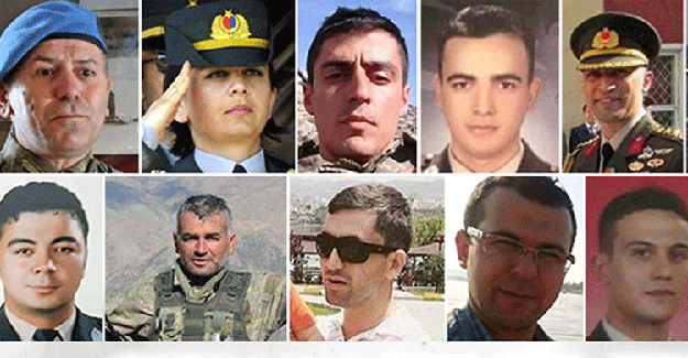 Şırnak’ta Şehit Düşen Askerlerimizin İsimleri Açıklandı