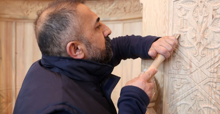 Sivaslı Usta, Selçuklu Motifleriyle Mihrap Yaptı