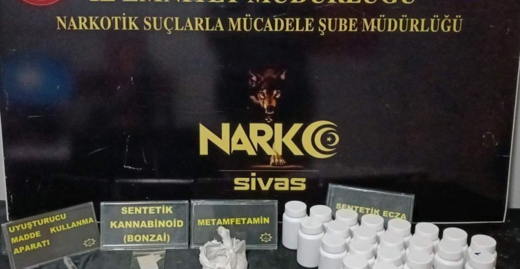 Sivas’ta uyuşturucu operasyonu: 2 kişi tutuklandı, bol miktarda uyuşturucu madde ele geçirildi