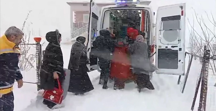 Sivas'ta Zorlu Koşullarda Hamile Kadına Hızla Yardım