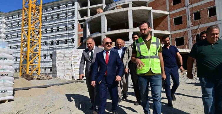 Söke’de KYK erkek öğrenci yurdu inşaatında incelemeler yapıldı