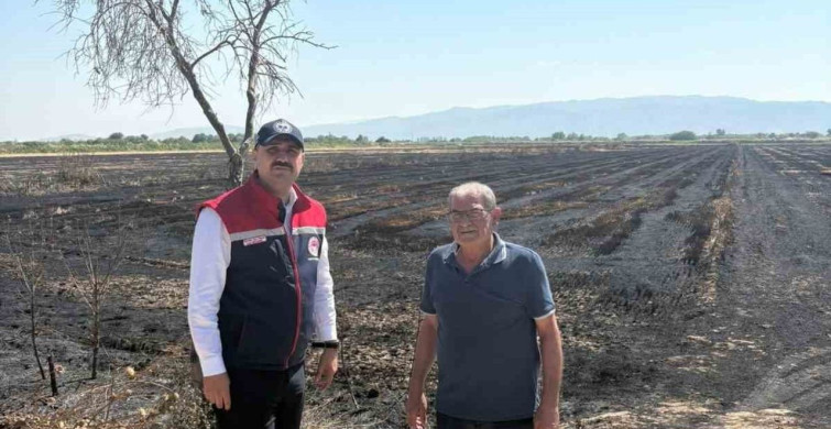 Söke'deki Tarım Arazilerinde Yangın İzleri