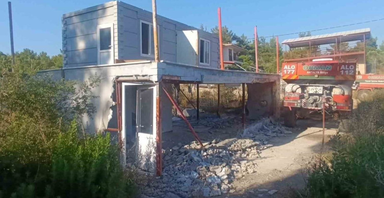 Spiral makinesinden çıkan kıvılcımlar ormanın yanmasına neden oldu: 1 gözaltı