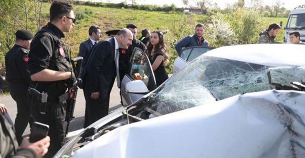 Süleyman Soylu Konvoyu Önünde Kaza