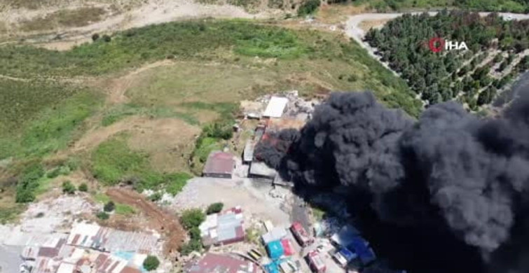 Sultangazi'de metruk binada başlayan yangın ormanlık alana sıçradı