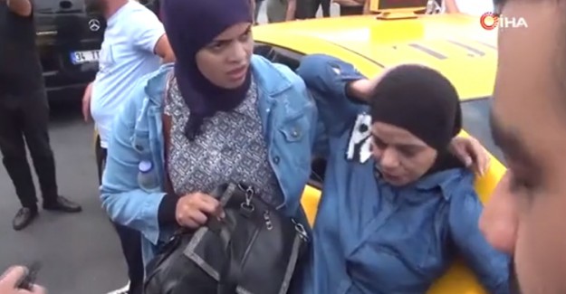 Taksici Turiste Çarptı