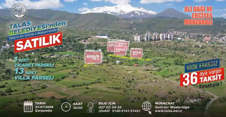 Talas’ta konut, ticaret ve villa arsa fırsatı bir arada