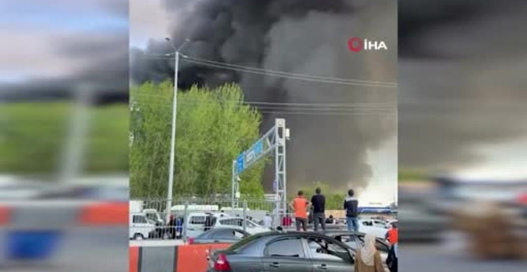 Taşkent Beşkurgan Pazarında Yangın: Dükkanlar Hasar Gördü