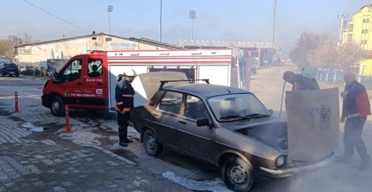 Tavşanlı’da Seyir Halindeki Araçta Yangın Çıktı