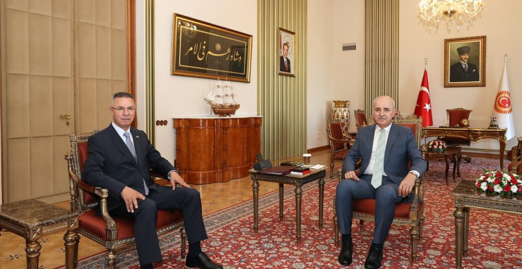 TBMM Başkanı Kurtulmuş'tan Filistin Büyükelçisi'ne Ziyaret
