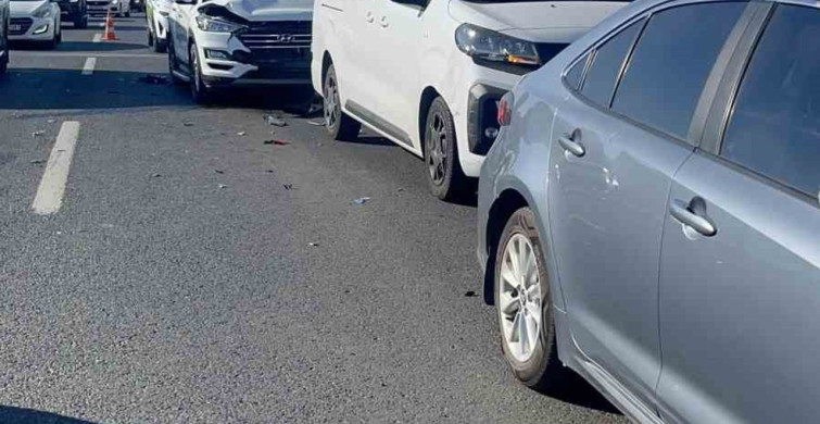 Tekirdağ Çorlu'da iki ayrı yerde 8 araçlı zincirleme kaza: 3 yaralı