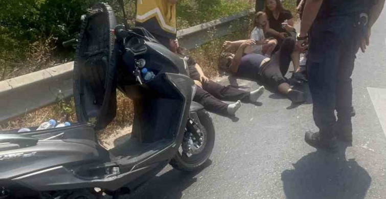 Tekirdağ'da devrilen motosiklette 3 kişi yaralandı
