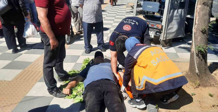 Tekirdağ'da Kaldırıma Takılan Vatandaş Hastanelik Oldu