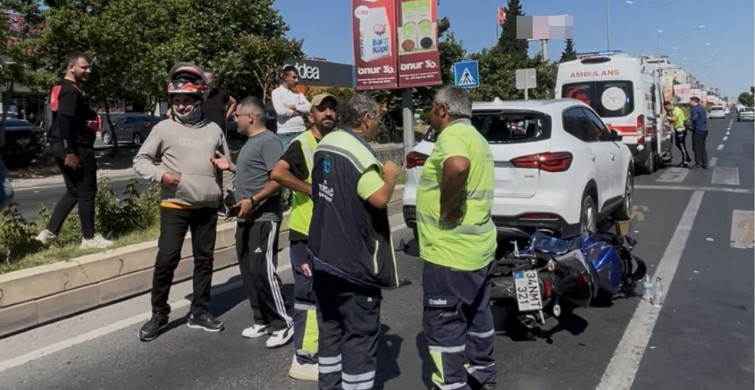 Tekirdağ'da motosiklet yayaya yol veren araca çarptı