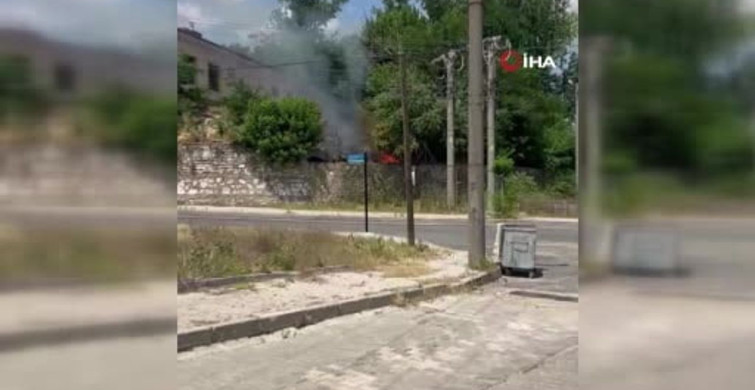 Tekirdağ'da ot yangını paniğe neden oldu