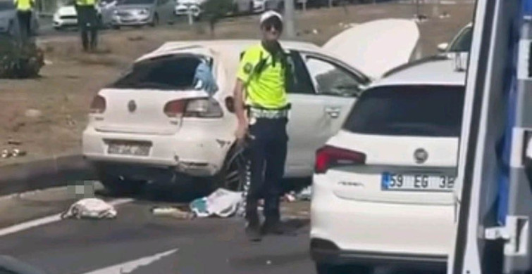 Tekirdağ’da otomobil kazasında nişanlı çift yaralandı