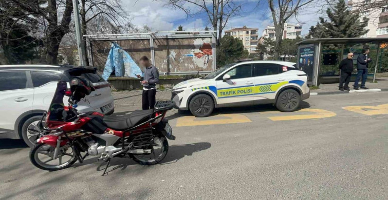 Tekirdağ'da Yetersiz Ehliyetle Motosiklet Kullanan Sürücüye Ceza