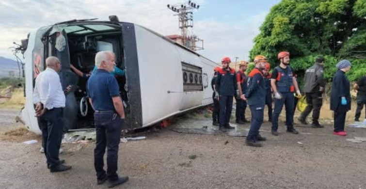 Tekirdağ'dan Kayseri istikametine giden otobüs kazası: 41 yaralı