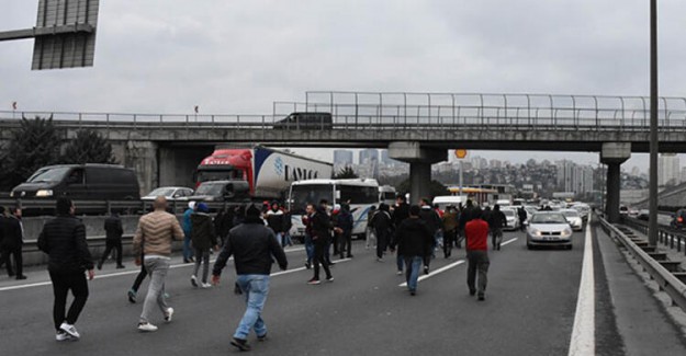 TEM Otoyolunda Skandal Olay! Arkadaşları İçin Yolu Kapattılar
