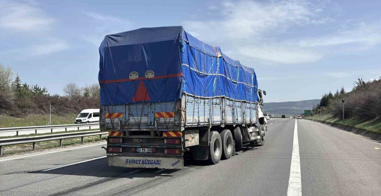 TEM Otoyolu'nda Tır Lastiği Kazası