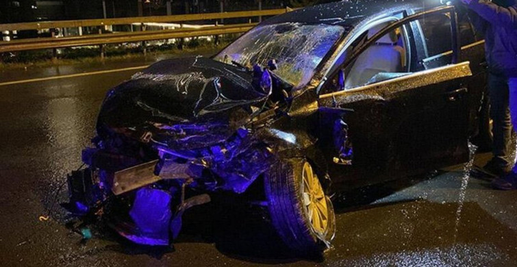 TEM Otoyolu'ndaki Trafik Kazasında 2 Kişi Ölümden Döndü