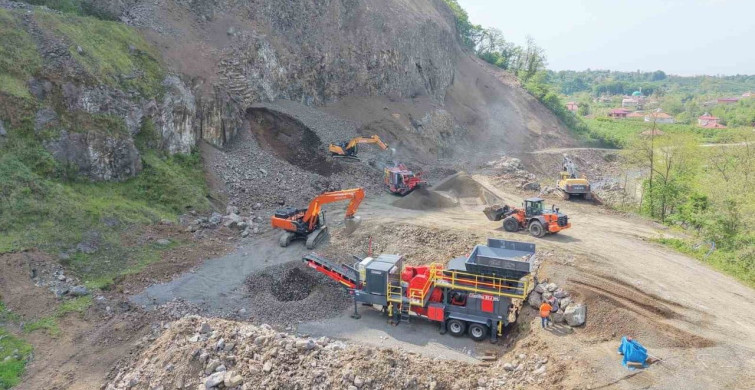 Terme'de Taş Ocağı Üretime Geçti