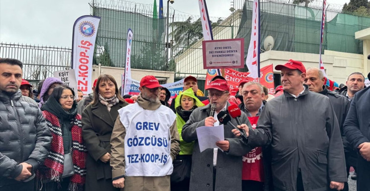 Tez-Koop-İş'ten İtalyan Lisesi'ndeki Grevci Öğretmenlere Destek