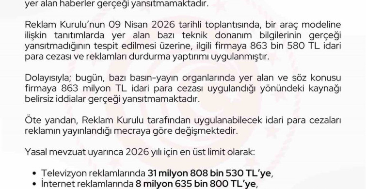 Ticaret Bakanlığı'ndan 863 milyon lira ceza iddialarına yalanlama