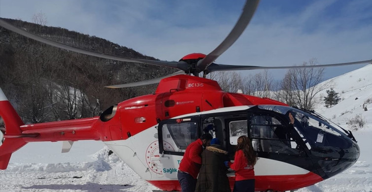 Tokat'ta Kar Engeline Rağmen Hayat Kurtarıcı Müdahale