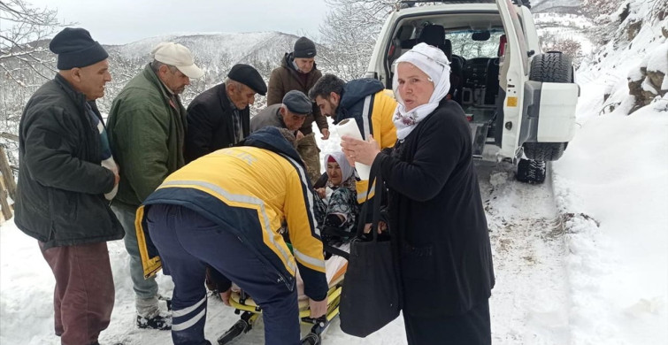 Tokat'ta Kış Koşullarında Hayat Kurtaran Müdahale