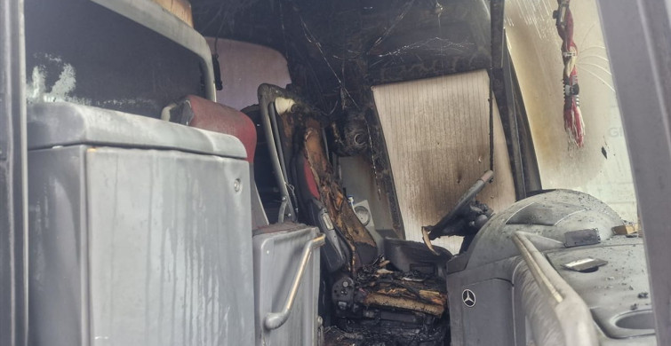 Tokat'ta Park Halindeki Yolcu Otobüsünde Yangın