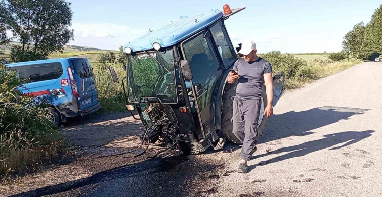 Tokat'ta traktör ile otomobil çarpıştı: 2 kişi yaralandı