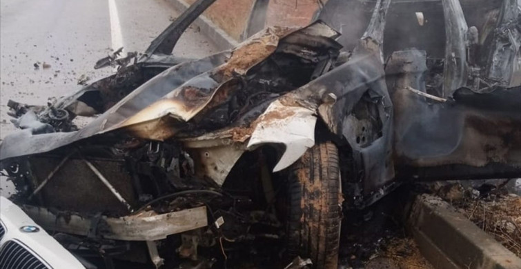 Tokat'ta Yangın Çıkan Otomobilde Yaralı Sürücü