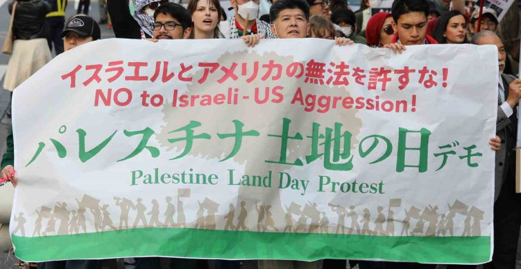 Tokyo'da Filistin'e Destek Yürüyüşü