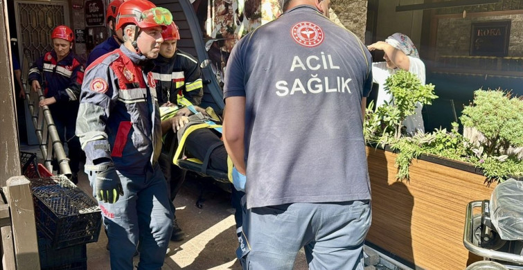 Trabzon'da Asansör Boşluğuna Düşen İşçi Hastaneye Kaldırıldı