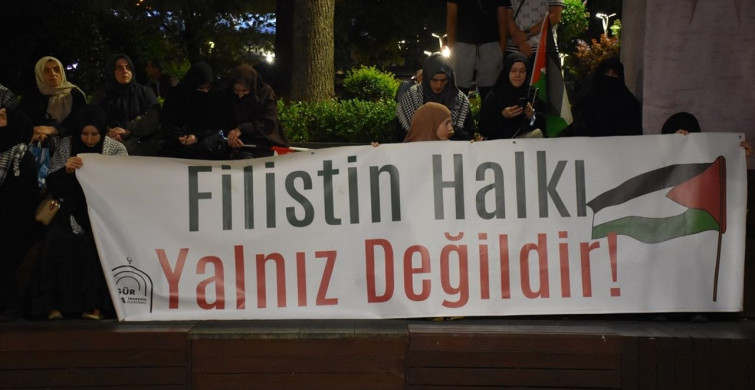 Trabzon'da Küresel Sumud Filosu'na Saldırı Protestosu