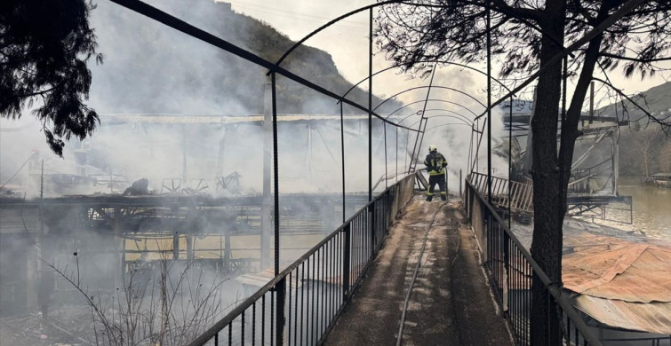 Trabzon'da Sera Gölü Restoranında Yangın
