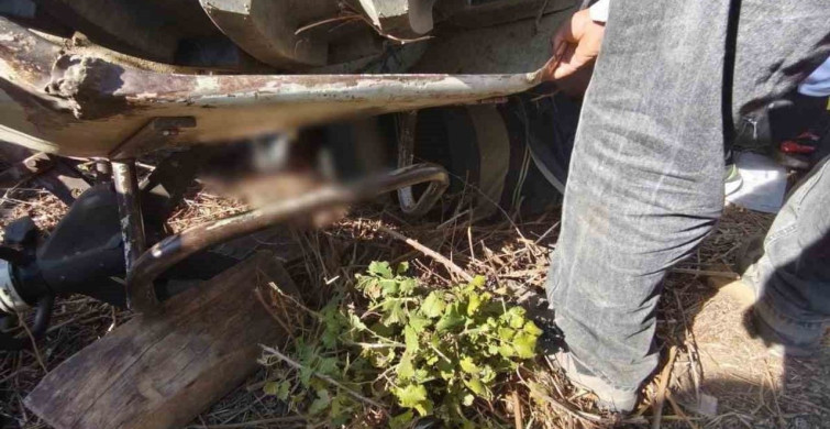 Traktörün altında kalan şahıs, ekiplerin çalışmasıyla kurtarıldı
