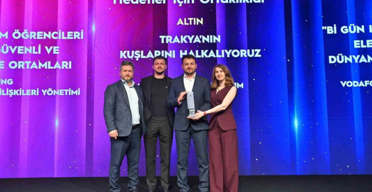 Trakya’nın kuşlarını halkalıyoruz projesine ödül