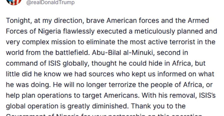 Trump, DEAŞ’ın İkinci Komutanının Ölümünü Açıkladı