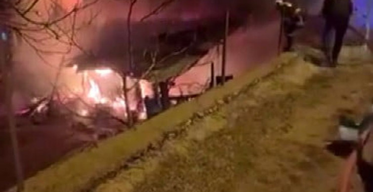 Tufanbeyli'de Yangın: Ahşap Ev ve Ahır Kül Oldu